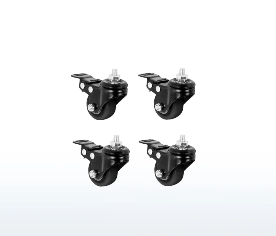 Lockable Caster Wheels (Set of 4) for Adjustable Standing Desk