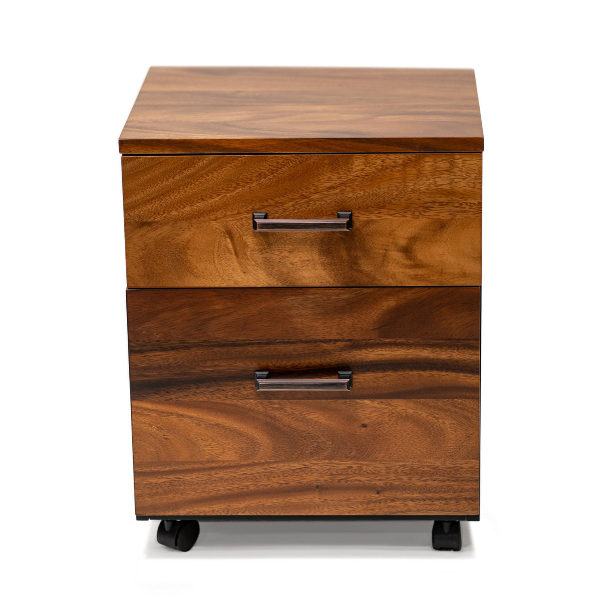 2 Drawer Filing Cabinet - Walnut Wood | Modern Wood Style