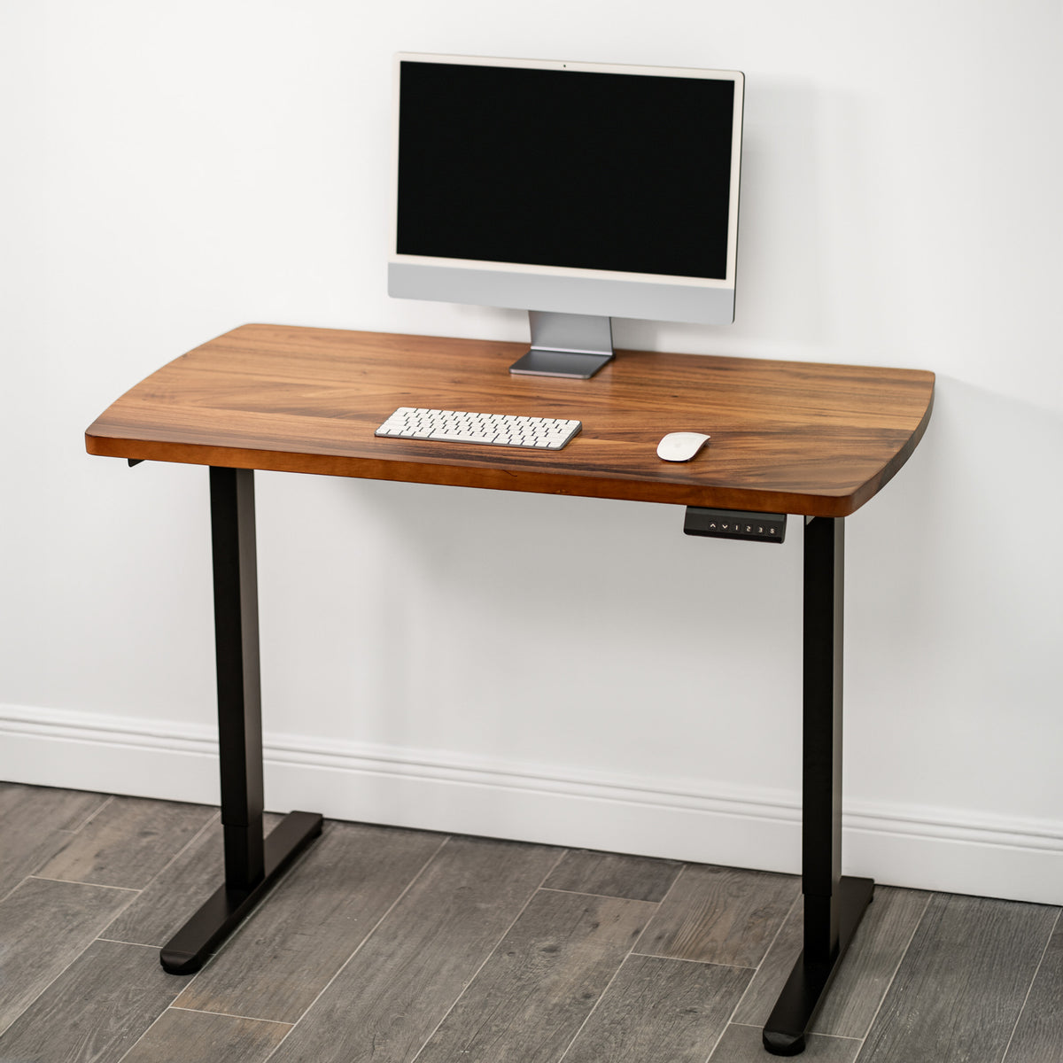 Compact Walnut Standing Desk | Modern Wood Style