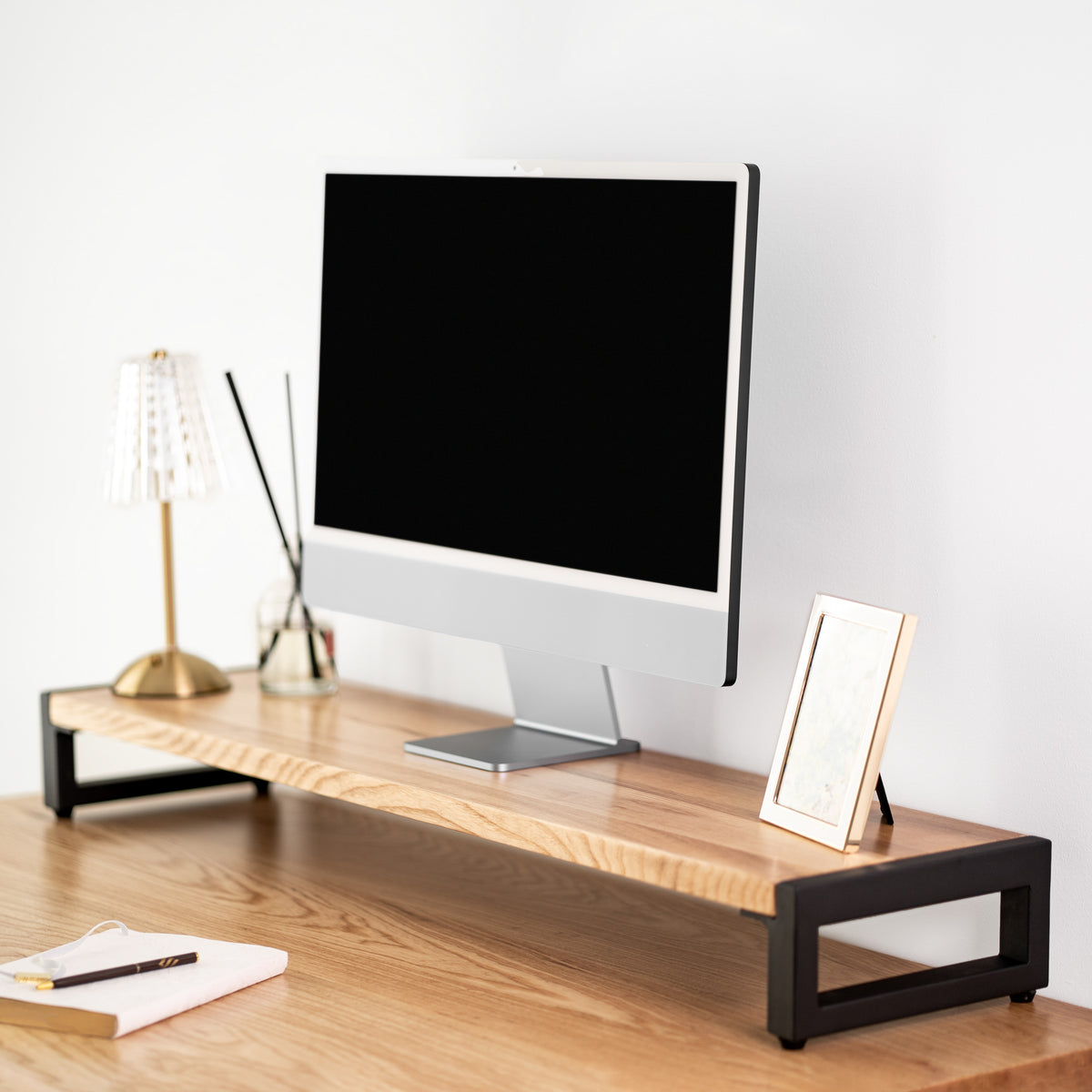 Ash Wood Monitor Stand - Modern Wood Style
