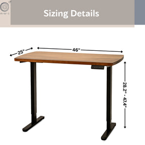 Compact Walnut Standing Desk | Modern Wood Style