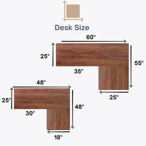 Solid Wood L Shaped Desk