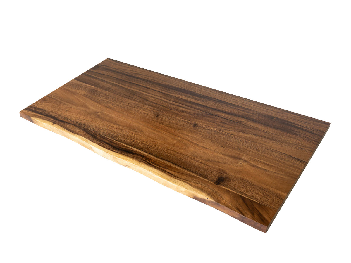 Walnut Desk Table Top - Standing Desk Top, Live Edge Table Top - modernwoodstyle