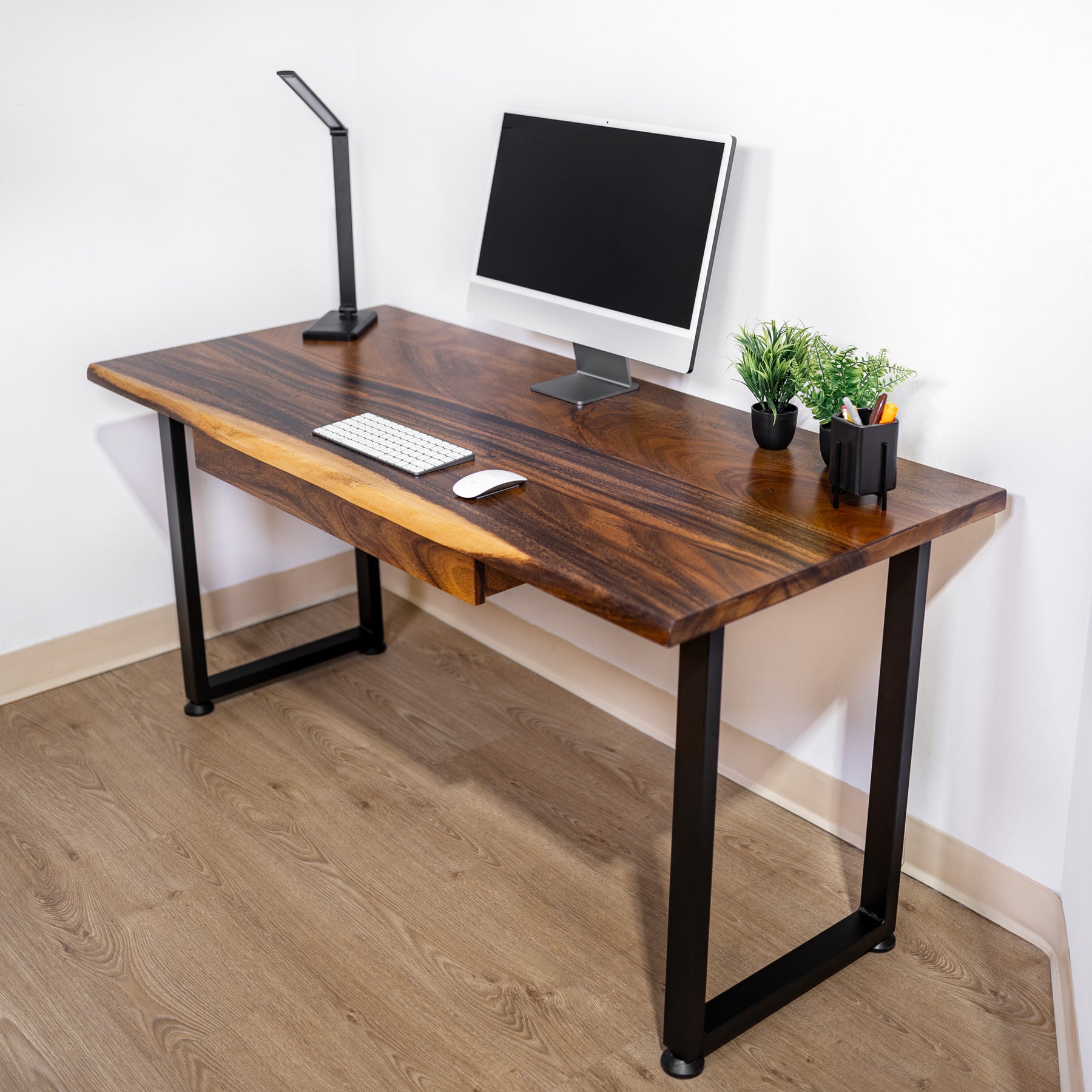 Wood Computer Desk with Drawers