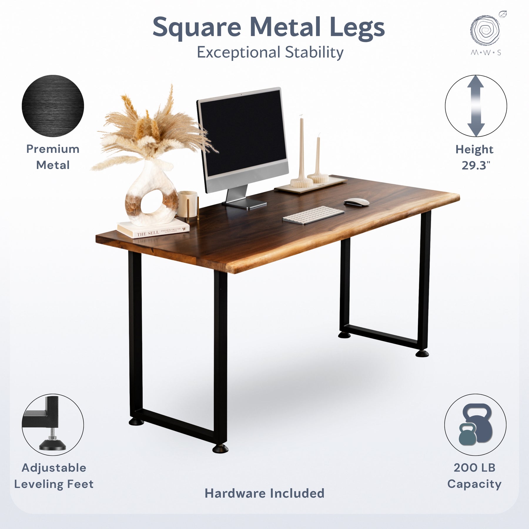 Solid Wood L Shaped Desk | Modern Wood Style
