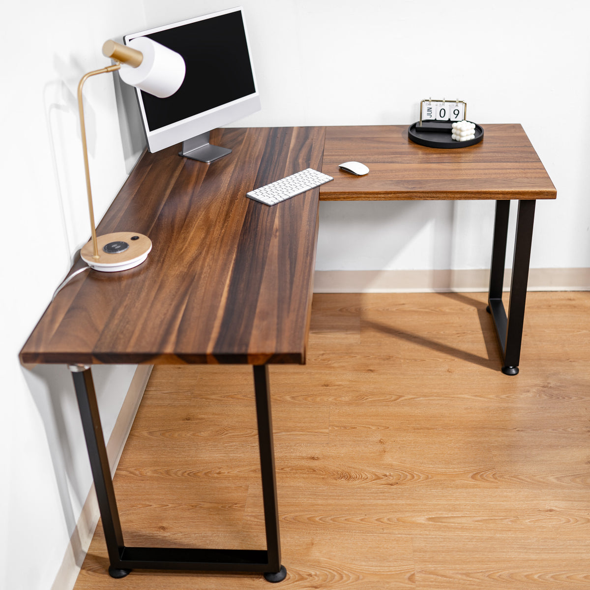 Solid Wood L Shaped Desk | Modern Wood Style