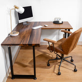 Solid Wood L Shaped Desk | Modern Wood Style