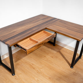 Solid Wood L Shaped Desk