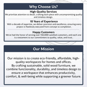 Standing Desk with Keyboard Tray - Live Edge White Oak Solid Wood - Modern Wood Style