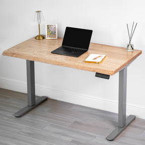 Standing Desk with Drawer – Live Edge White Oak Solid Wood - Modern Wood Style
