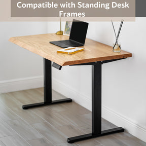 Wood Table Top - Desktop Replacement, Live Edge Wood Slab Tabletop - Modern Wood Style