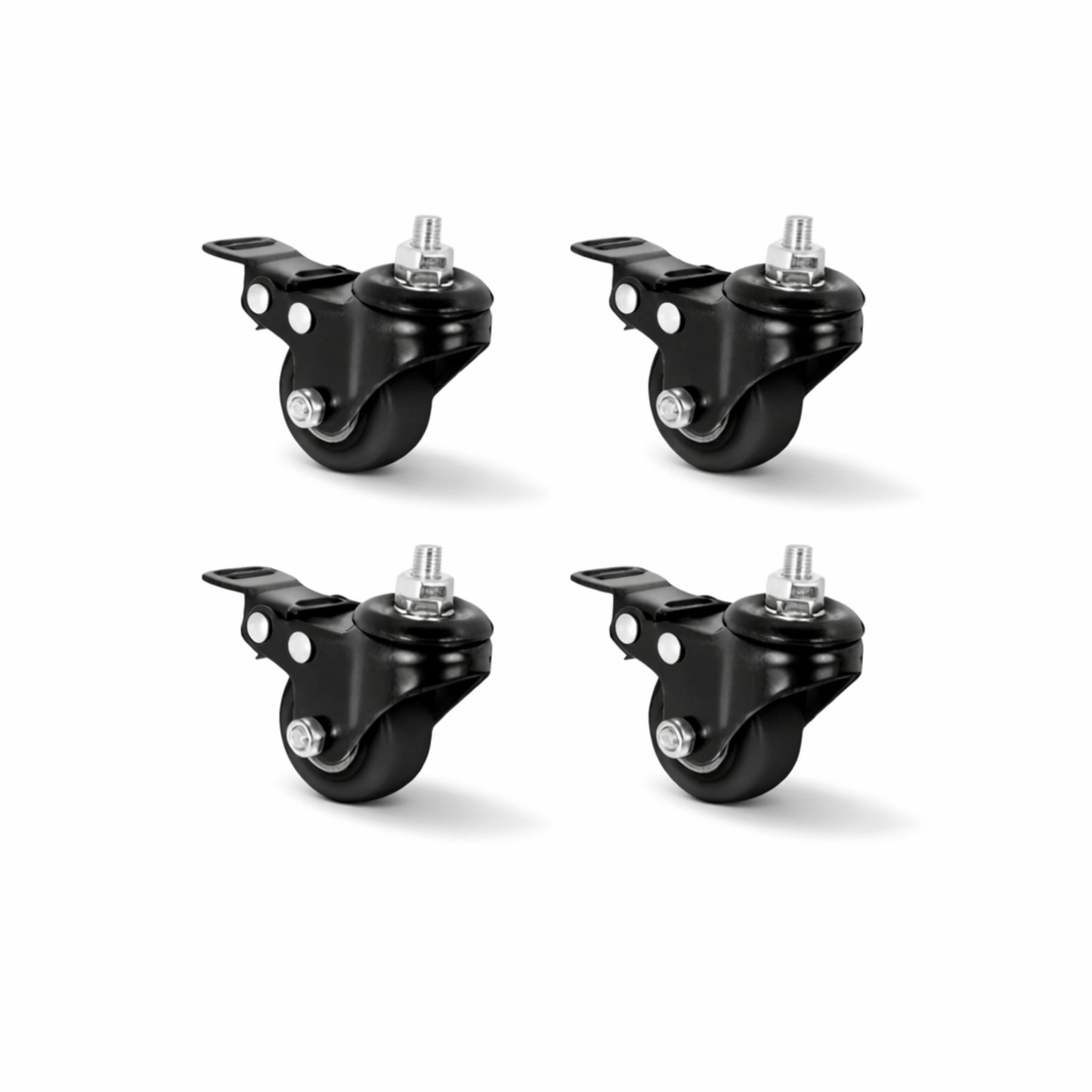 Lockable Caster Wheels for Adjustable Standing Desk (Set of 4)