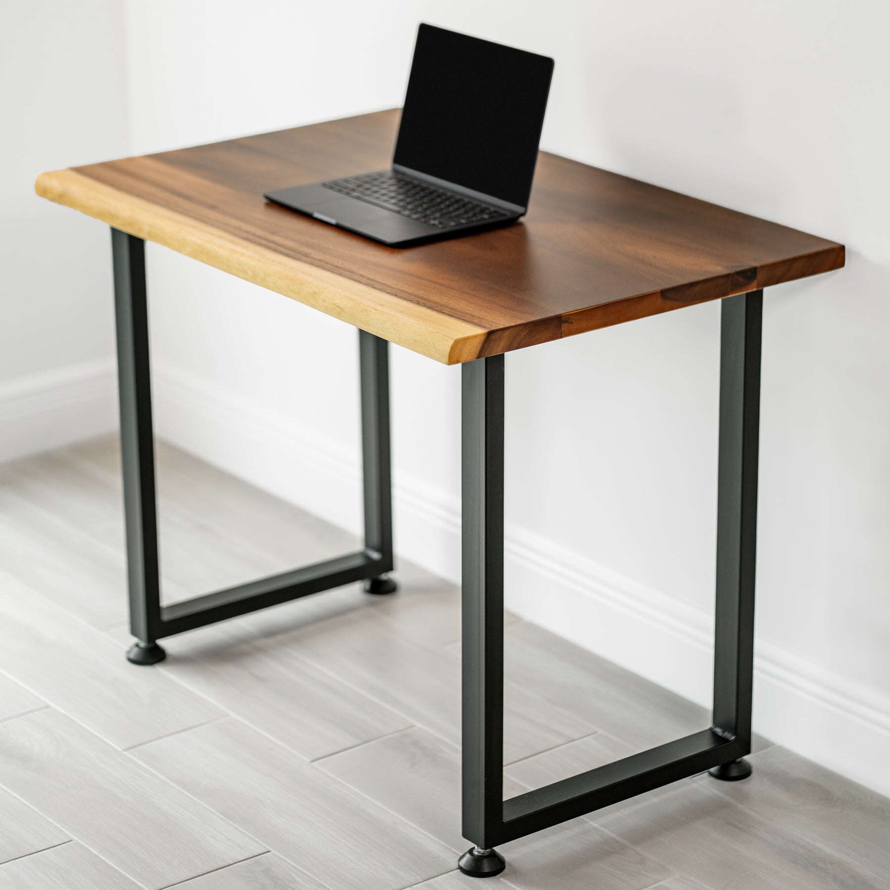 Small Computer Desk - Solid Walnut Live Edge | 38" × 25"