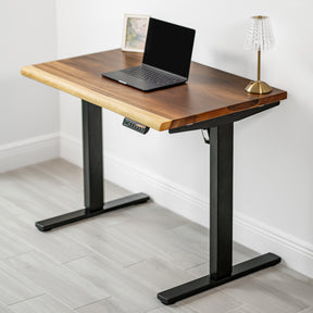Small Standing Desk - Solid Walnut Live Edge | Modern Wood Style