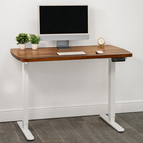 Compact Walnut Standing Desk | Modern Wood Style