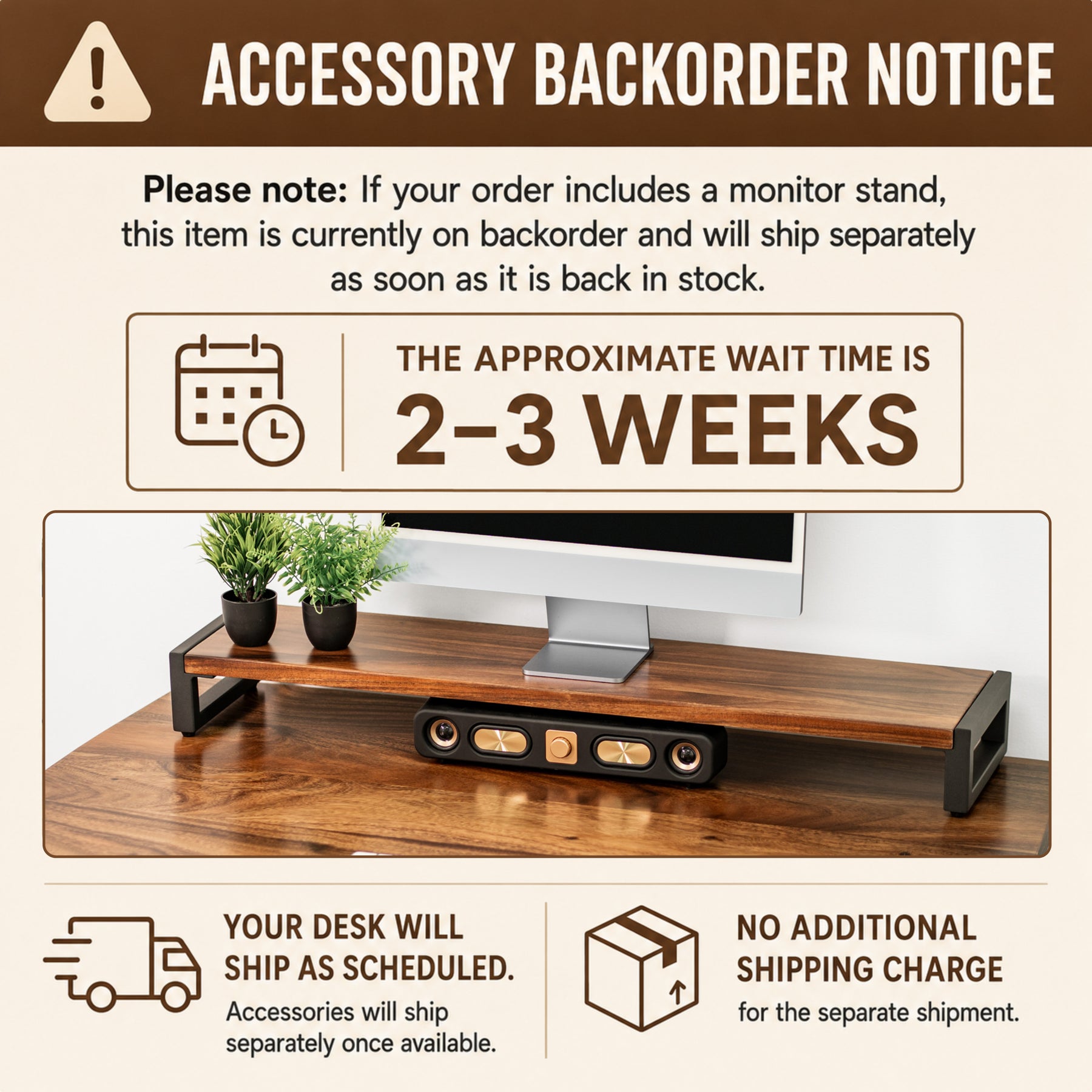 Wood Standing Desk with Drawers - Walnut Live Edge Wood Standing Desk
