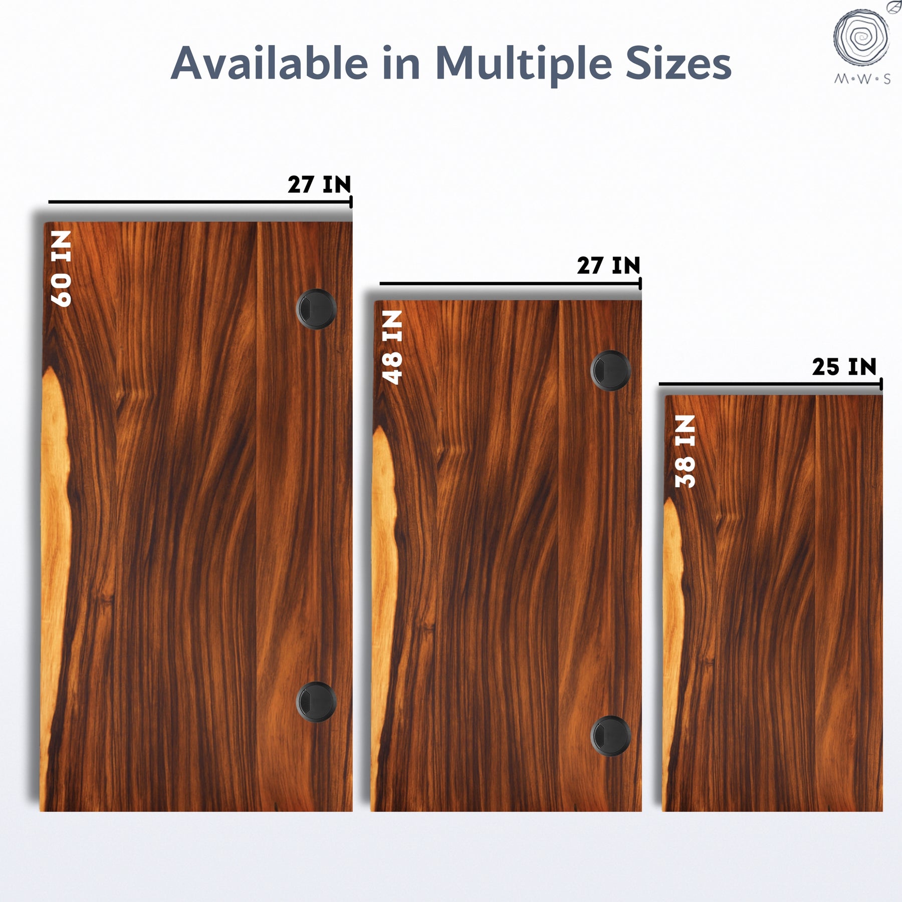 Desk - Walnut Live Edge, Computer Desk with Drawer | Modern Wood Style