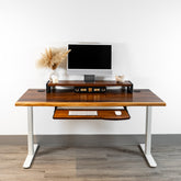 Solid Wood Standing Desk with Keyboard Tray | Modern Wood Style