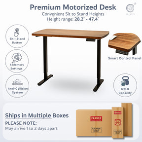 Compact Walnut Standing Desk | Modern Wood Style