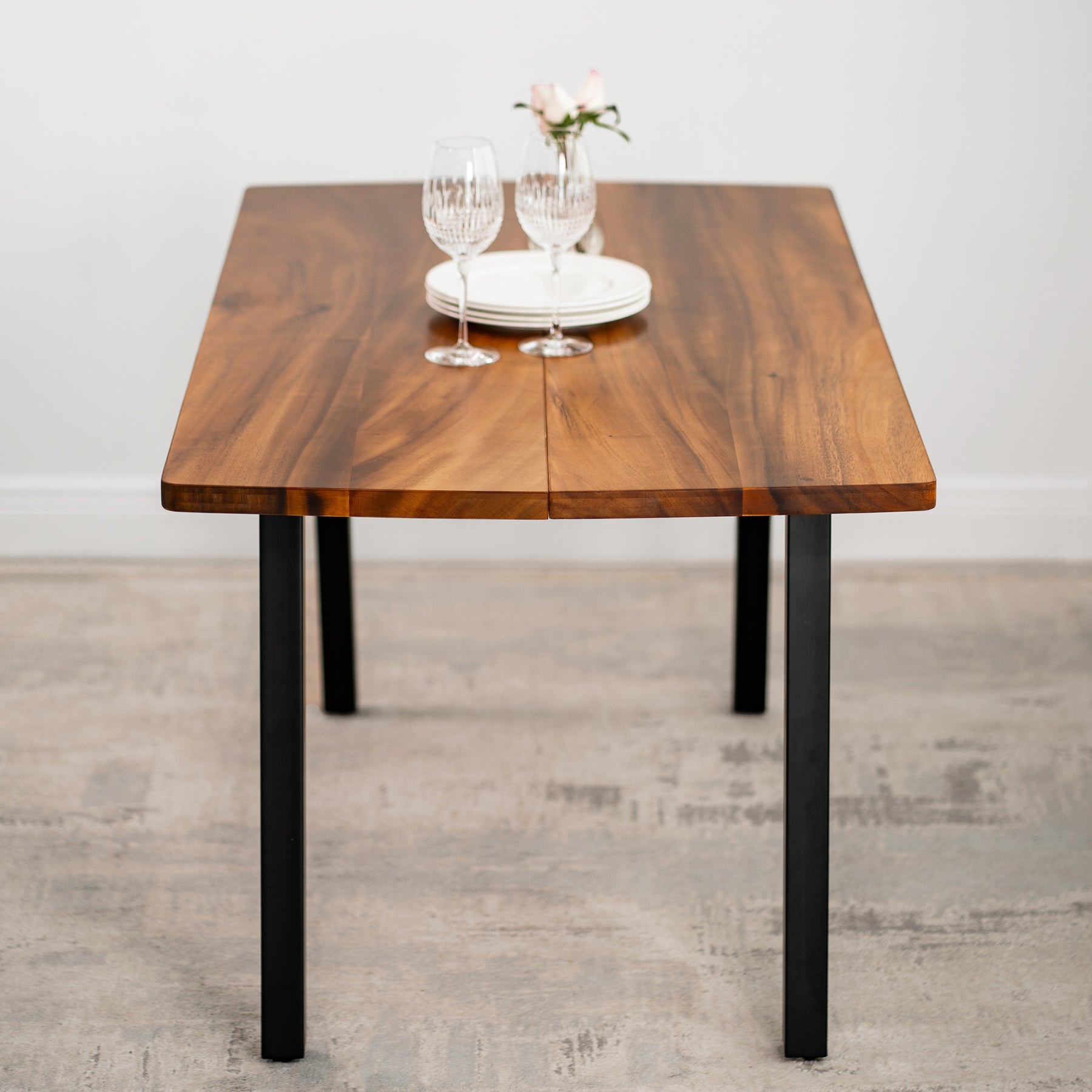 Walnut Dining Table for 6 - 60" × 34" Solid Wood Table | Modern Wood Style