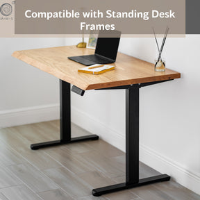Wood Table Top - Desktop Replacement, Live Edge Wood Slab Tabletop - Modern Wood Style