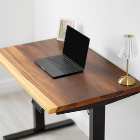 Small Standing Desk - Solid Walnut Live Edge | Modern Wood Style
