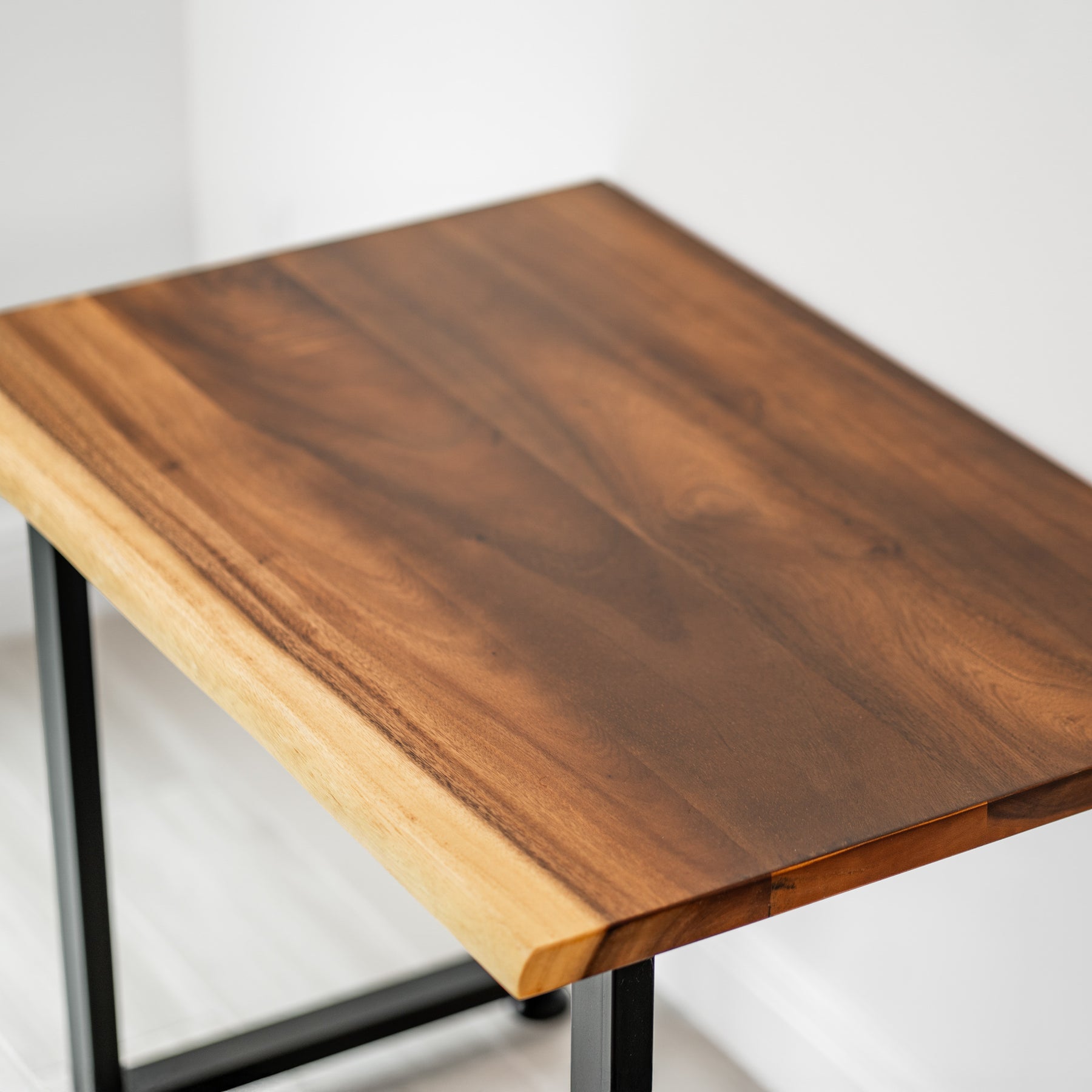 Small Computer Desk - Solid Walnut Live Edge | 38" × 25"