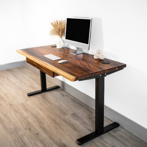 Walnut Standing Desk with Drawers | Modern Wood Style