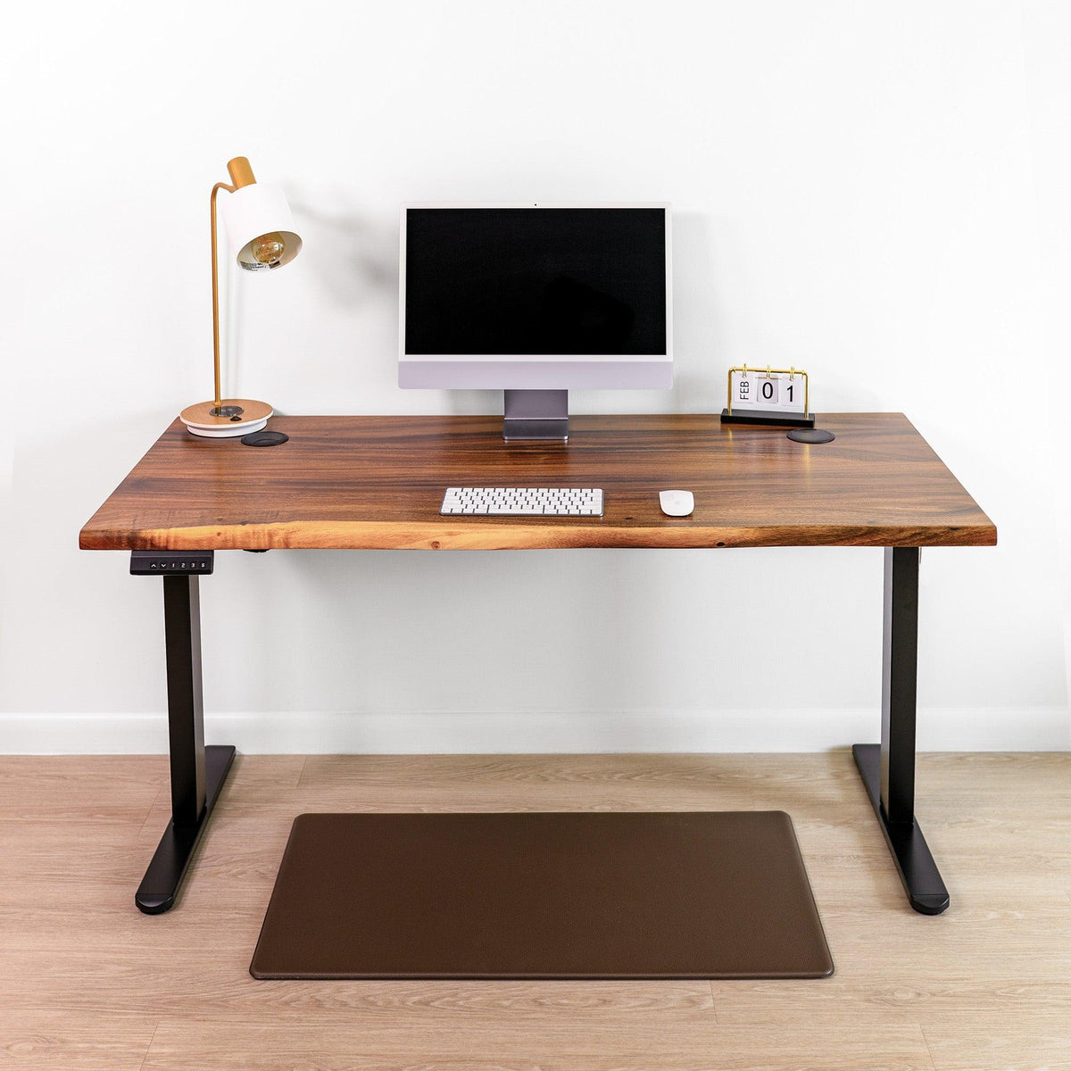 Standing Desk - Walnut Solid Wood Adjustable Height Desk