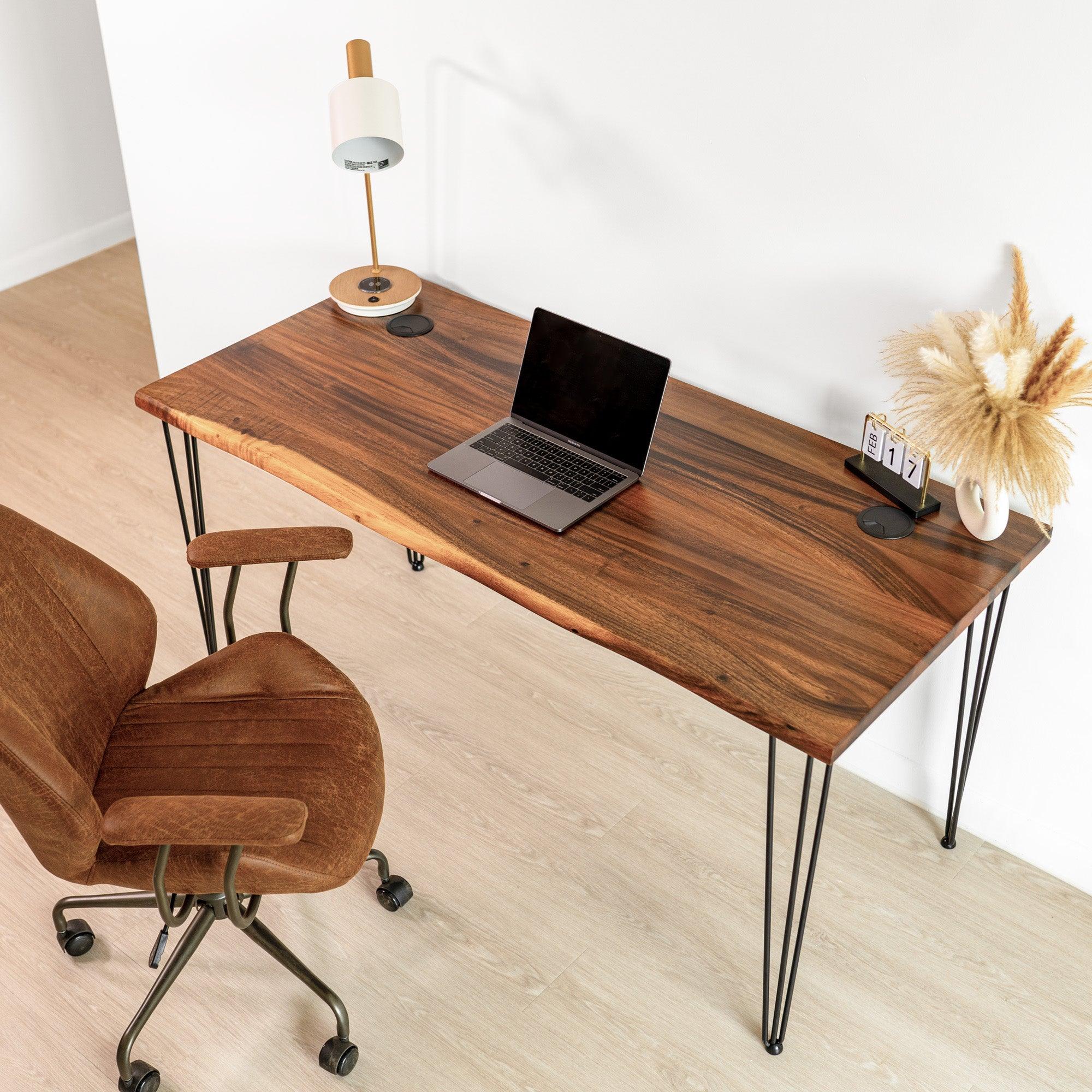 Premium Live Edge Computer Desk for Home and Office