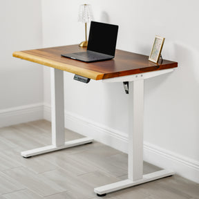 Small Standing Desk - Solid Walnut Live Edge | Modern Wood Style