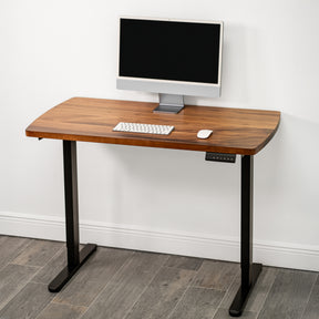 Compact Walnut Standing Desk | Modern Wood Style