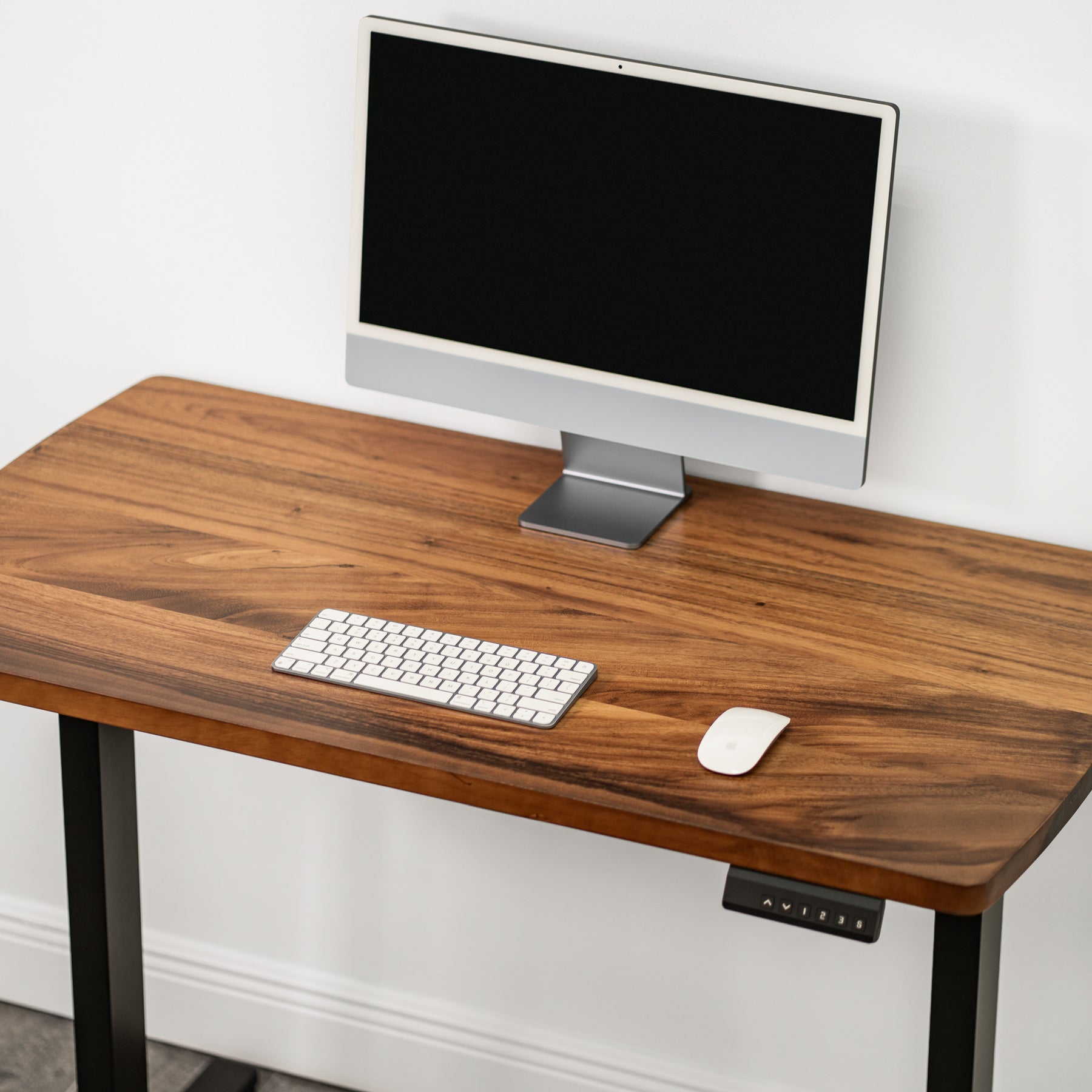 Compact Walnut Standing Desk | Modern Wood Style