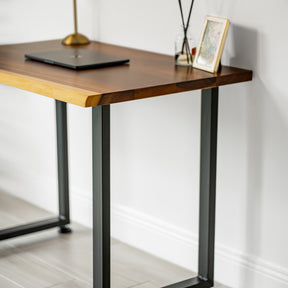 Small Computer Desk - Solid Walnut Live Edge | 38" × 25"