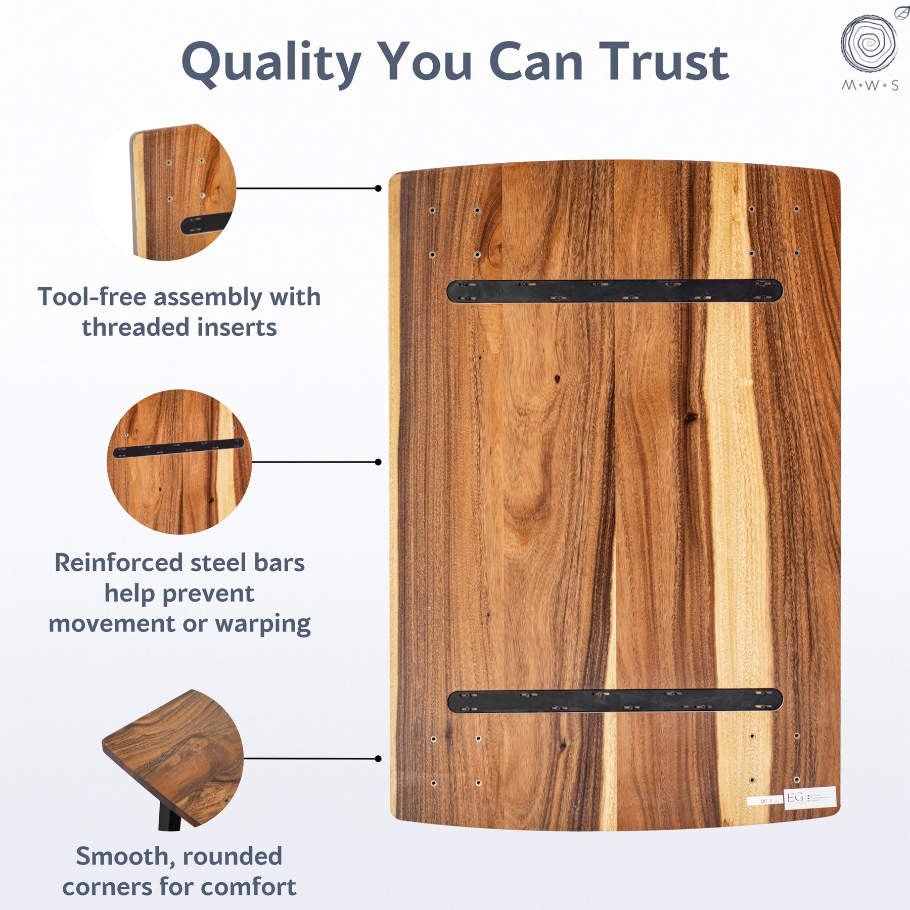 Walnut Dining Table for 4 - Solid Wood Table | Modern Wood Style