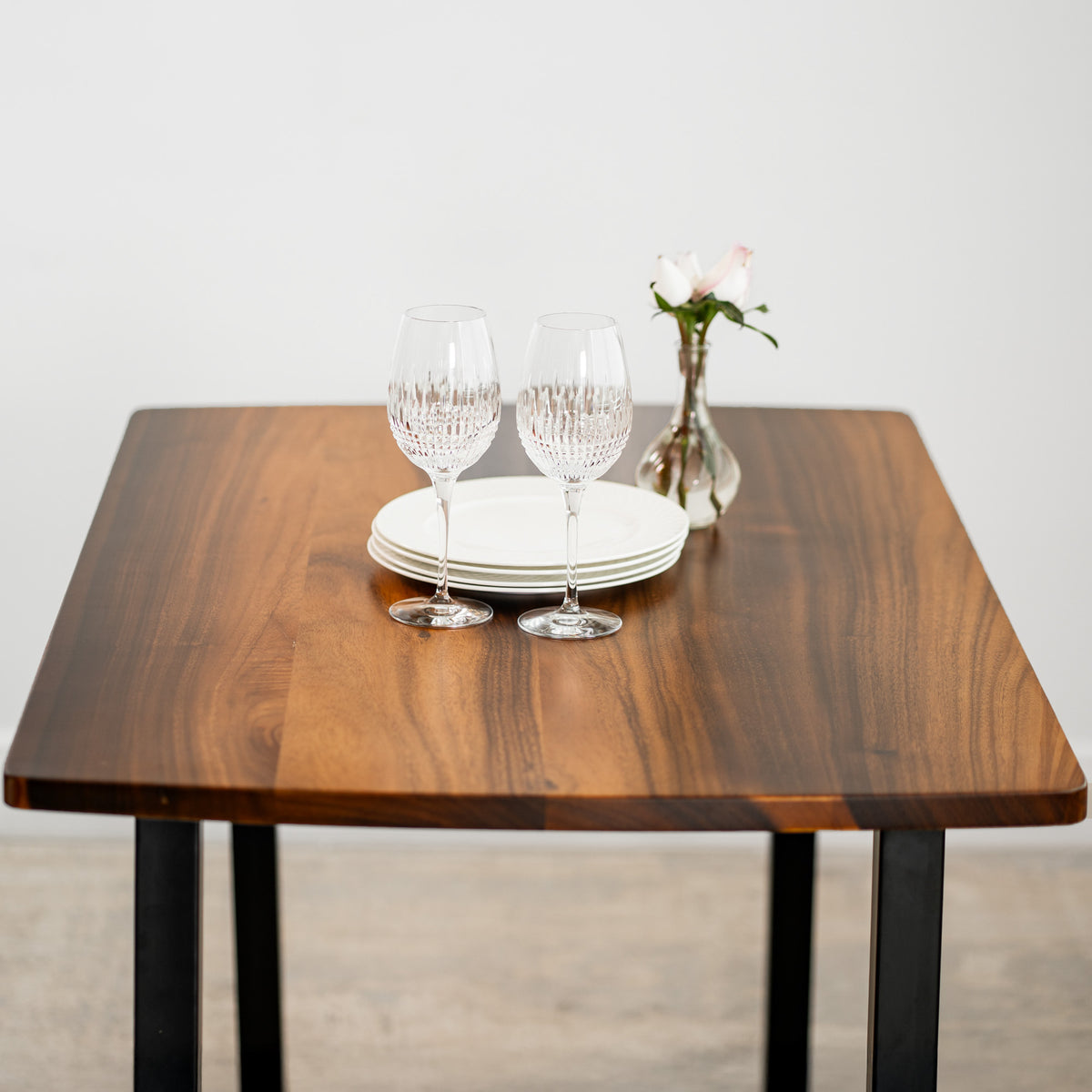 Walnut Dining Table for 4 - Solid Wood Table | Modern Wood Style