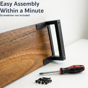 Walnut Monitor Stand - modern wood style