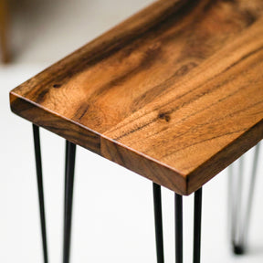 Walnut Side Table for Living Room | Modern Wood Style