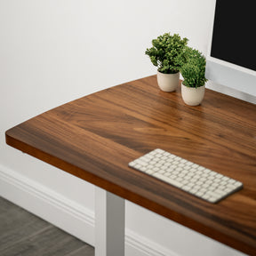 Compact Walnut Standing Desk | Modern Wood Style