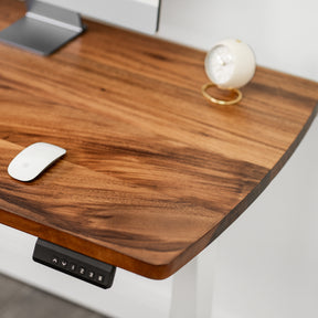 Compact Walnut Standing Desk | Modern Wood Style