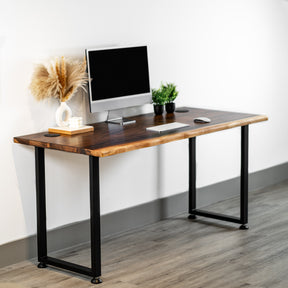 Computer Desk with Drawer - Live Edge, Walnut Solid Wood | Modern Wood Style