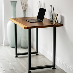 Small Computer Desk - Solid Walnut Live Edge | 38" × 25"