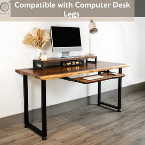 Keyboard Tray for Desk - Walnut Wood | Modern Wood Style