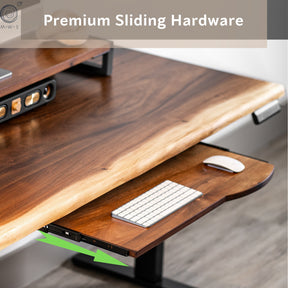 Keyboard Tray for Desk - Walnut Wood | Modern Wood Style