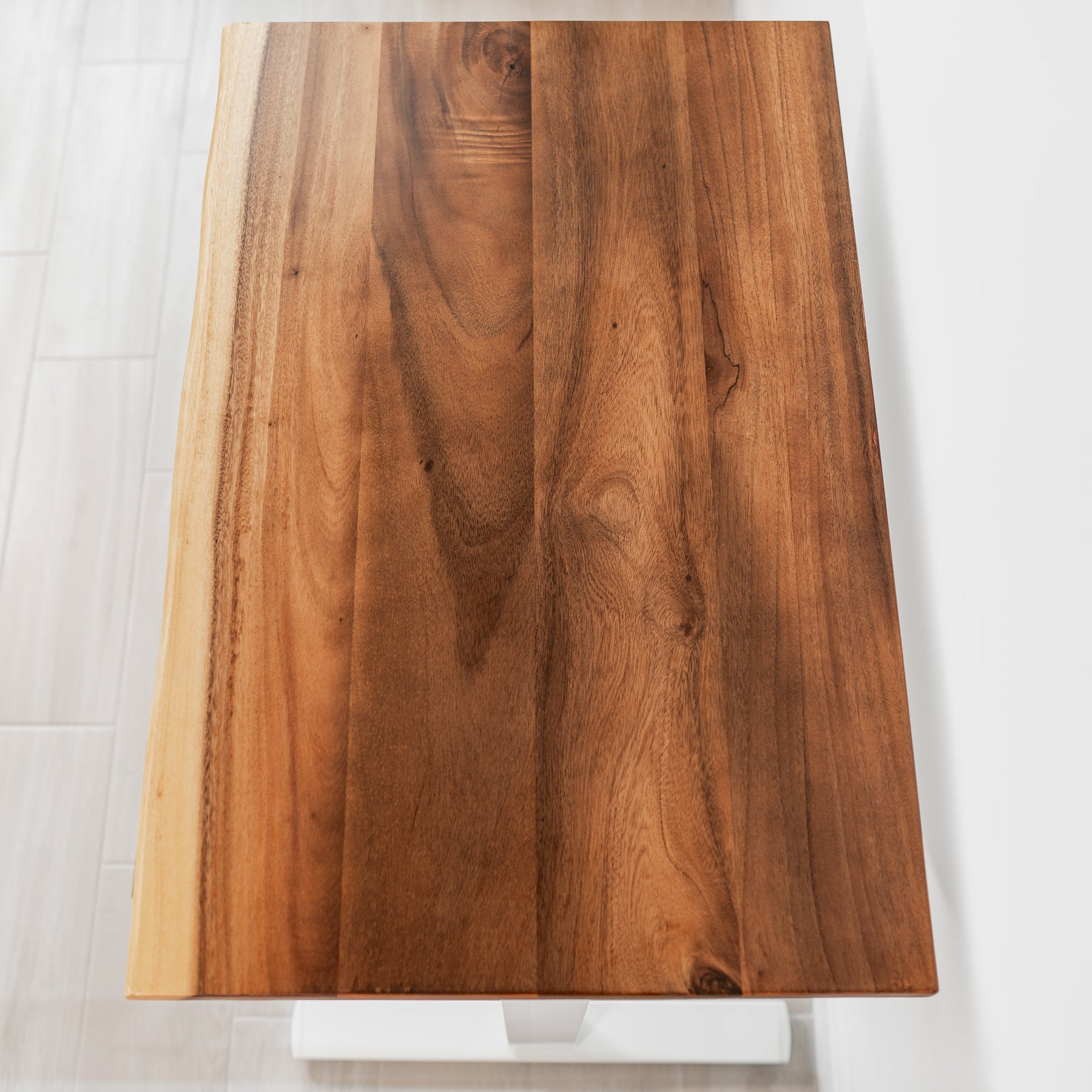 Small Standing Desk - Solid Walnut Live Edge | Modern Wood Style
