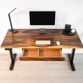 Walnut Standing Desk with Adjustable Height Frame | Modern Wood Style