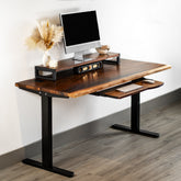 Solid Wood Standing Desk with Keyboard Tray | Modern Wood Style