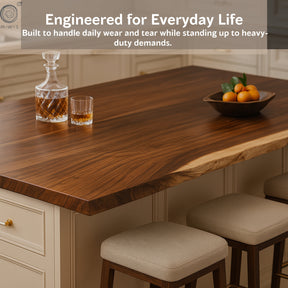Walnut Table Top - Desktop, Standing Desk Top, Live Edge Tabletop | Modern Wood Style