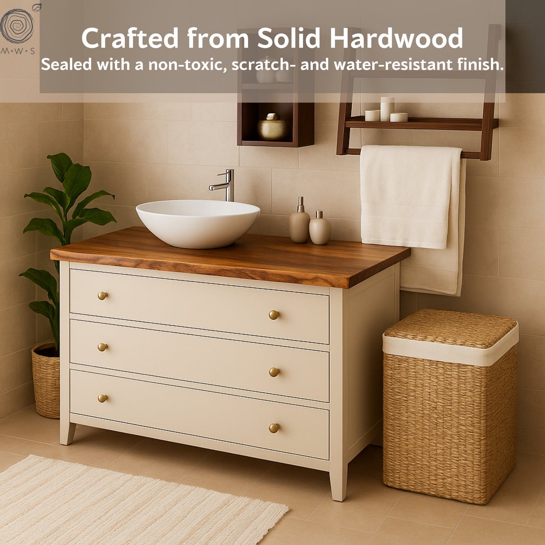 Walnut Table Top - Desktop, Standing Desk Top, Live Edge Tabletop | Modern Wood Style