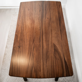 Walnut Dining Table for 6 - 60" × 34" Solid Wood Table | Modern Wood Style
